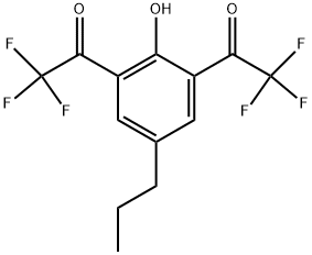 4-PROPYL-2,6-BIS(TRIFLUOROACETYL)PHENOL Struktur
