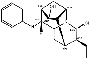 3-ETHYL-13-METHYL-1,3,4,7,8,13,13A,13B-OCTAHYDRO-2H,6H-2,7-CYCLO-6,8A-METHANO-PYRIDO[1',2':1,2]AZEPINO[3,4-B]INDOLE-4,8-DIOL Struktur