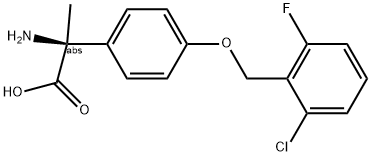 (2S)-2-AMINO-2-(4-[(6-CHLORO-2-FLUOROPHENYL)METHOXY]PHENYL)PROPANOIC ACID Struktur