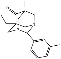 5-ETHYL-7-METHYL-2-(3-METHYLPHENYL)-1,3-DIAZATRICYCLO[3.3.1.1~3,7~]DECAN-6-ONE Structure