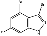 3,4-DIBROMO-6-FLUORO-(1H)INDAZOLE Struktur