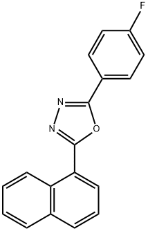 2-(4-FLUOROPHENYL)-5-(1-NAPHTHYL)-1,3,4-OXADIAZOLE Struktur
