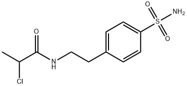 N-[2-[4-(AMINOSULFONYL)PHENYL]ETHYL]-2-CHLOROPROPANAMIDE Structure