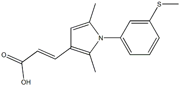 (2E)-3-(2,5-DIMETHYL-1-[3-(METHYLTHIO)PHENYL]-1H-PYRROL-3-YL)ACRYLIC ACID Struktur