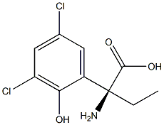 (2S)-2-AMINO-2-(3,5-DICHLORO-2-HYDROXYPHENYL)BUTANOIC ACID Struktur