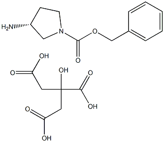 (R)-3-AMINO-PYRROLIDINE-1-CARBOXYLIC ACID BENZYL ESTER, CITRIC ACID SALT Struktur