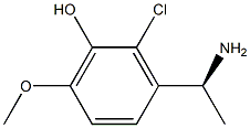 3-((1S)-1-AMINOETHYL)-2-CHLORO-6-METHOXYPHENOL Struktur