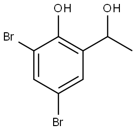 2,4-DIBROMO-6-(1-HYDROXYETHYL)PHENOL Struktur