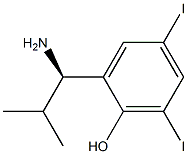 2-((1R)-1-AMINO-2-METHYLPROPYL)-4,6-DIIODOPHENOL Struktur