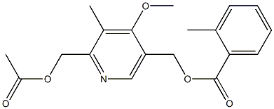 2-ACETOXYMETHYL-5-(2-METHYLBENZOYLOXYMETHYL)-4-METHOXY-3-METHYLPYRIDINE Struktur