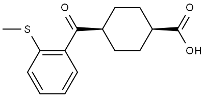 CIS-4-(2-THIOMETHYLBENZOYL)CYCLOHEXANE-1-CARBOXYLIC ACID Struktur