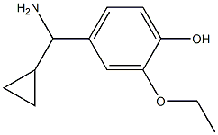 4-((1R)AMINOCYCLOPROPYLMETHYL)-2-ETHOXYPHENOL Struktur