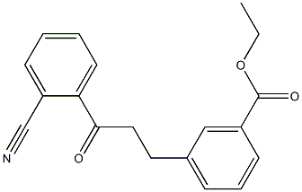 3-(3-CARBOETHOXYPHENYL)-2'-CYANOPROPIOPHENONE Struktur