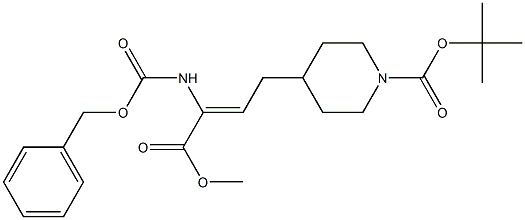 (Z)-1-BOC-4-(3-CBZ-AMINO-3-METHOXYCARBONYLALLYL)PIPERIDINE Struktur