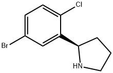 (2R)-2-(5-BROMO-2-CHLOROPHENYL)PYRROLIDINE Structure