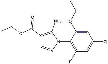 5-AMINO-1-[(2-ETHOXY-4-CHLORO-6-FLUORO)PHENYL]-1H-PYRAZOLE-4-CARBOXYLIC ACID ETHYL ESTER Structure
