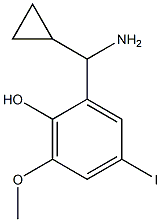 2-((1R)AMINOCYCLOPROPYLMETHYL)-4-IODO-6-METHOXYPHENOL Struktur