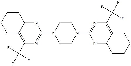1,4-BIS[5,6,7,8-TETRAHYDRO-4-(TRIFLUOROMETHYL)QUINAZOLINE-2-YL]PIPERAZINE Struktur