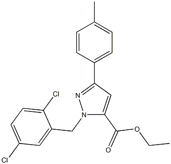 ETHYL 1-(2,5-DICHLOROBENZYL)-3-P-TOLYL-1H-PYRAZOLE-5-CARBOXYLATE Structure