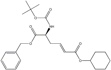 (S)-5-BOC-AMINO-HEX-2-ENEDIOIC ACID 6-BENZYL ESTER 1-CYCLOHEXYL ESTER Struktur
