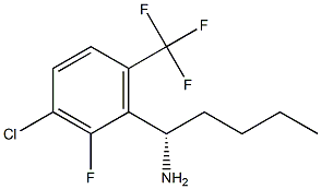 (1S)-1-[3-CHLORO-2-FLUORO-6-(TRIFLUOROMETHYL)PHENYL]PENTYLAMINE Struktur