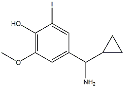4-((1R)AMINOCYCLOPROPYLMETHYL)-2-IODO-6-METHOXYPHENOL Struktur