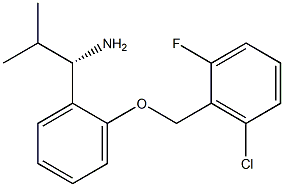 (1S)-1-(2-[(6-CHLORO-2-FLUOROPHENYL)METHOXY]PHENYL)-2-METHYLPROPYLAMINE Struktur