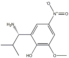 2-((1S)-1-AMINO-2-METHYLPROPYL)-6-METHOXY-4-NITROPHENOL Struktur