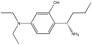 2-((1S)-1-AMINOBUTYL)-5-(DIETHYLAMINO)PHENOL Struktur