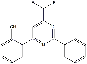 2-(6-DIFLUOROMETHYL-2-PHENYLPYRIMIDINE-4-YL)PHENOL Struktur