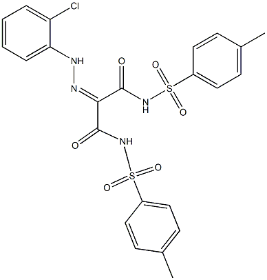 2-(2-(2-CHLOROPHENYL)HYDRAZONO)-N1,N3-BIS(P-TOLYLSULFONYL)MALONAMIDE Struktur