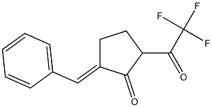 2-(E)-BENZYLIDENE-5-(TRIFLUOROACETYL)CYCLOPENTANONE Struktur