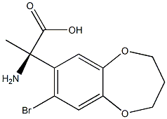(2R)-2-AMINO-2-(8-BROMO(2H,3H,4H-BENZO[B]1,4-DIOXEPIN-7-YL))PROPANOIC ACID Struktur