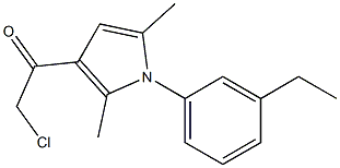 2-CHLORO-1-[1-(3-ETHYLPHENYL)-2,5-DIMETHYL-1H-PYRROL-3-YL]ETHANONE Struktur