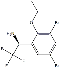 (1S)-1-(3,5-DIBROMO-2-ETHOXYPHENYL)-2,2,2-TRIFLUOROETHYLAMINE Struktur