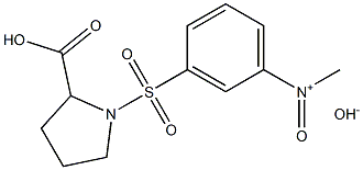 (3-[(2-CARBOXYPYRROLIDIN-1-YL)SULFONYL]PHENYL)(METHYL)OXOAMMONIUM HYDROXIDE Struktur