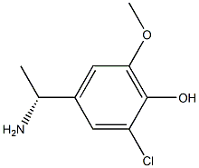 4-((1R)-1-AMINOETHYL)-2-CHLORO-6-METHOXYPHENOL Struktur