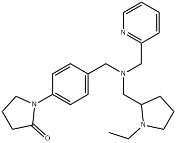 1-(4-([(1-ETHYL-PYRROLIDIN-2-YLMETHYL)-PYRIDIN-2-YLMETHYL-AMINO]-METHYL)-PHENYL)-PYRROLIDIN-2-ONE Struktur