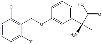 (2S)-2-AMINO-2-(3-[(6-CHLORO-2-FLUOROPHENYL)METHOXY]PHENYL)PROPANOIC ACID Struktur
