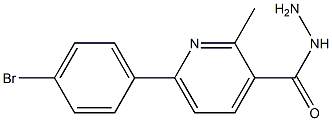 6-(4-BROMOPHENYL)-2-METHYLPYRIDINE-3-CARBOHYDRAZIDE Struktur