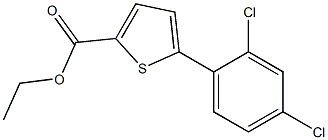 ETHYL 5-(2,4-DICHLOROPHENYL)THIOPHENE-2-CARBOXYLATE Struktur