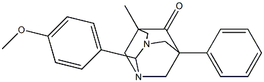 2-(4-METHOXYPHENYL)-5-METHYL-7-PHENYL-1,3-DIAZATRICYCLO[3.3.1.1~3,7~]DECAN-6-ONE Structure