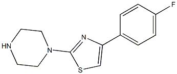 1-[4-(4-FLUOROPHENYL)-1,3-THIAZOL-2-YL]PIPERAZINE Struktur