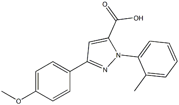 3-(4-METHOXYPHENYL)-1-O-TOLYL-1H-PYRAZOLE-5-CARBOXYLIC ACID Struktur