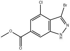 3-BROMO-4-CHLORO-6-INDAZOLECARBOXYLIC ACID METHYL ESTER Structure