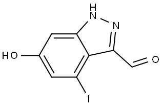 4-IODO-6-HYDROXY-3-(1H)INDAZOLE CARBOXALDEHYDE Struktur