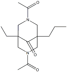 3,7-DIACETYL-1-ETHYL-5-PROPYL-3,7-DIAZABICYCLO[3.3.1]NONAN-9-ONE Struktur
