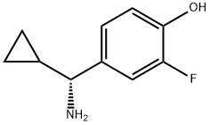 4-((1R)AMINOCYCLOPROPYLMETHYL)-2-FLUOROPHENOL Struktur