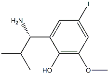 2-((1S)-1-AMINO-2-METHYLPROPYL)-4-IODO-6-METHOXYPHENOL Struktur