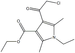 ETHYL 4-(CHLOROACETYL)-1-ETHYL-2,5-DIMETHYL-1H-PYRROLE-3-CARBOXYLATE Struktur
